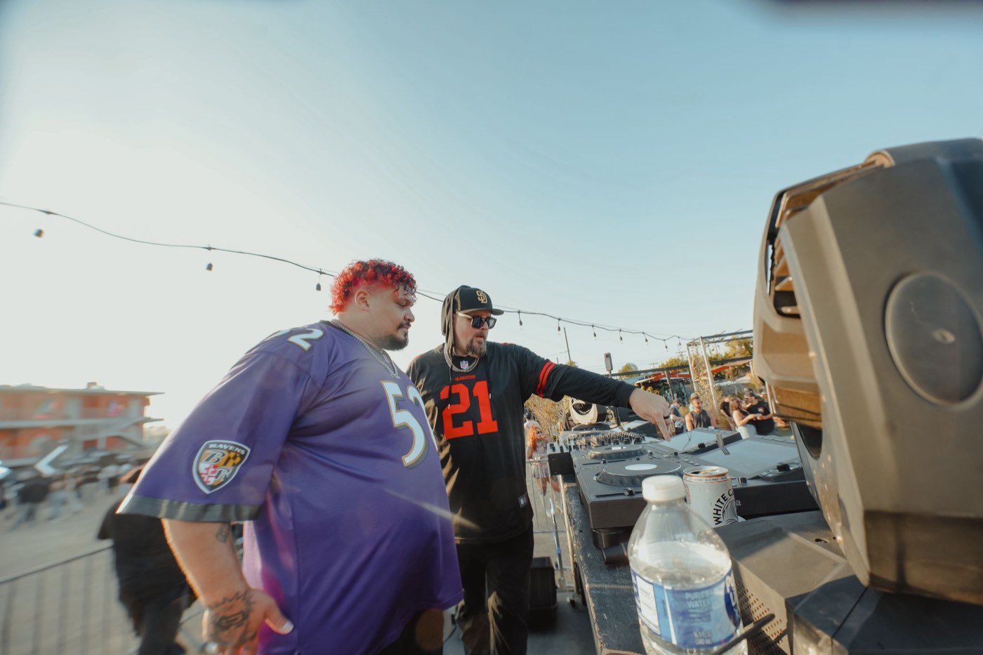 DJ playing to the daytime crowd
