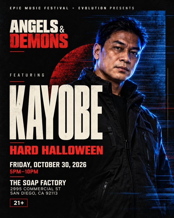 Kayobe, Angels & Demons flyer