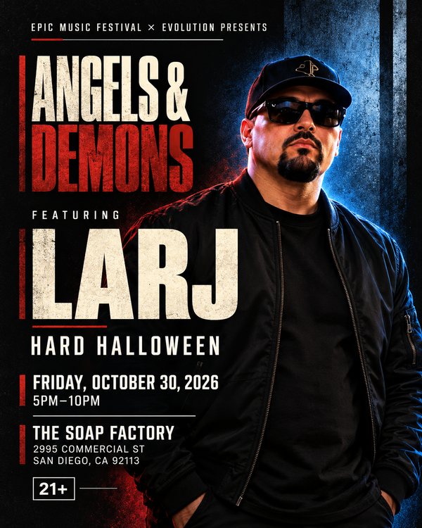 Larj, Angels & Demons flyer